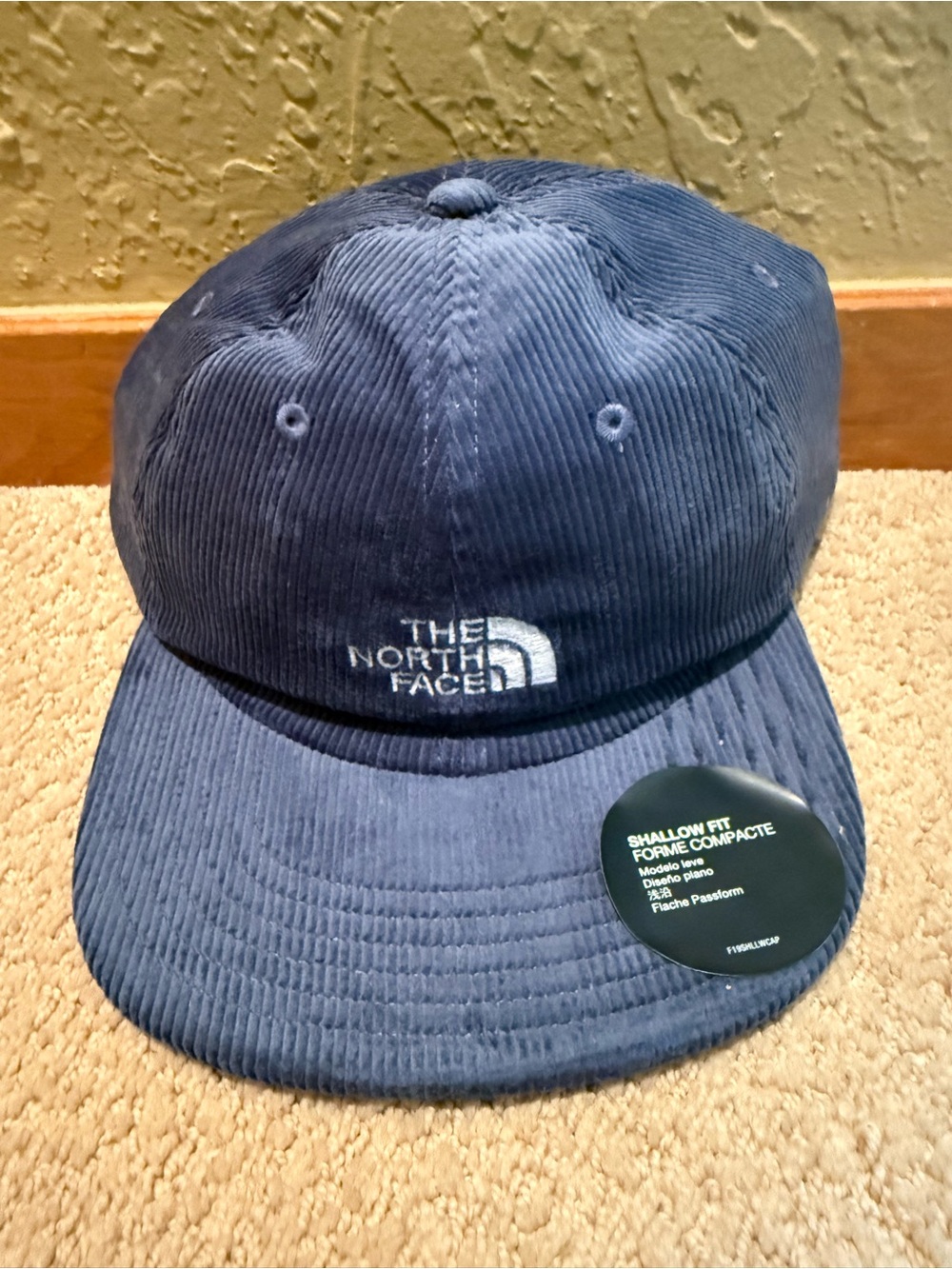 The North Face Men's Navy Corduroy 6-Panel Logo Cap